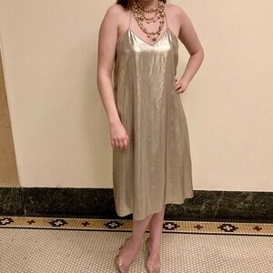 Club Monaco Pale Gold Slip Dress